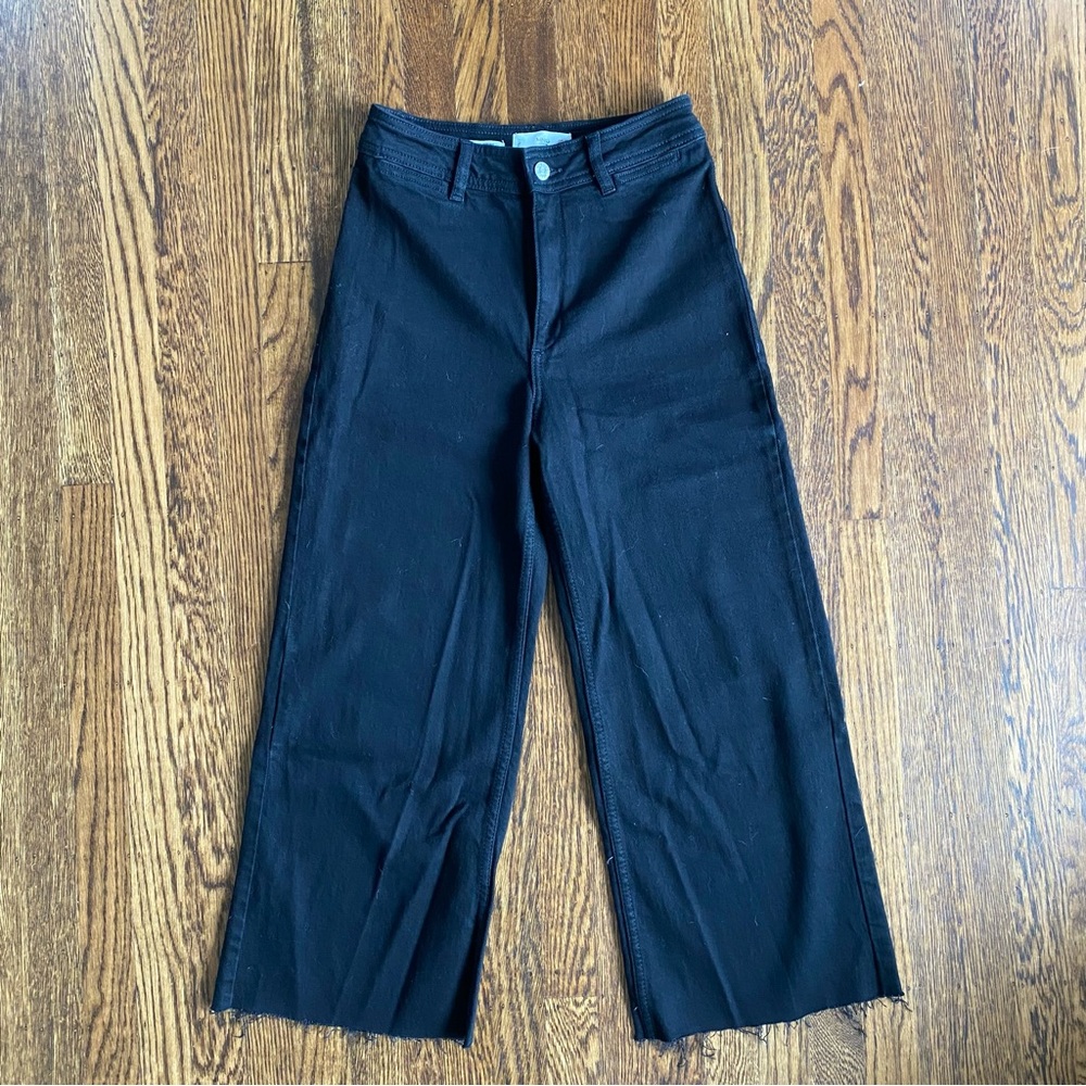 Mango Catherine Culotte Black Jeans
